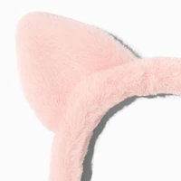 Furry Pink Cat Ears Headband