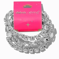 Claire's x Sliving by Paris Hilton Chunky Crystal Stretch Bracelets - 3 Pack