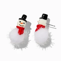 Pom Pom Snowman Stud Earrings