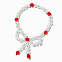 Claire's Club Holiday Pearl & Bow Beaded Jewelry Set - 2 Pack