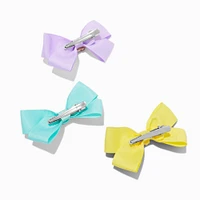 Claire's Club Loopy Ribbon Bow Hair Clips - 3 Pack