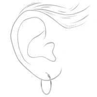 C LUXE by Claire's Sterling Silver 16MM Classic Hoop Earrings