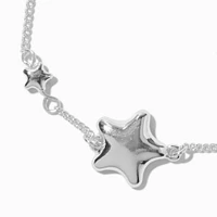 Silver-tone Puffy Star Bracelet