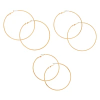 Gold-tone Graduated Hoop Earrings - 3 Pack