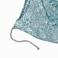 Blue Chainmail Tank Top