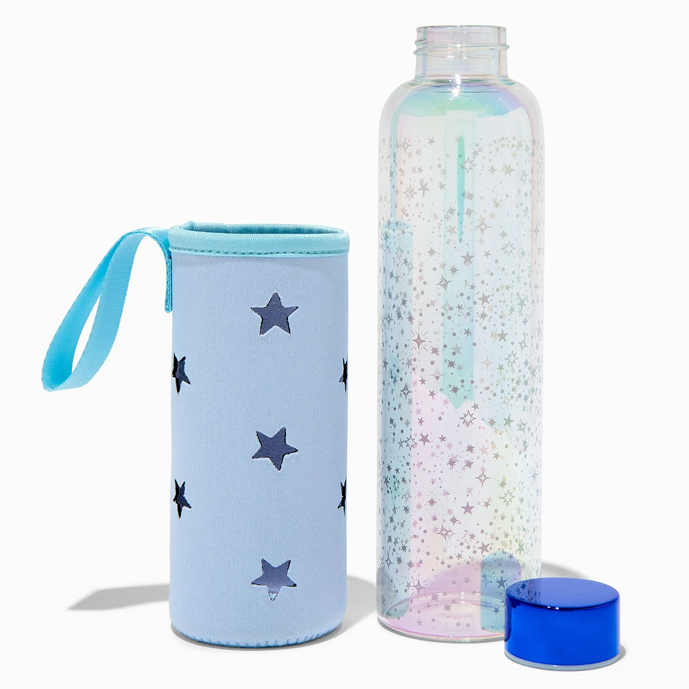 Star Glass Water Bottle with Sleeve