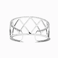 Silver-tone Zig Zag Cuff Bracelet