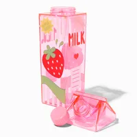 Strawberry Milk Carton Water Bottle