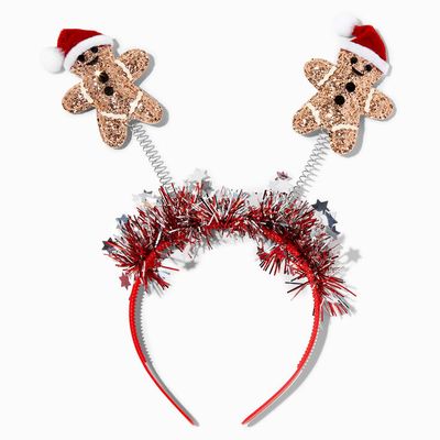 Santa Gingerbread & Tinsel Bopper Headband