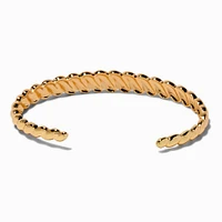 Gold-tone Braided Woven Cuff Bracelet