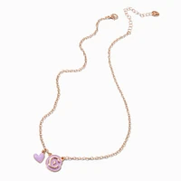 Bubble Initial Heart Pendant Necklace