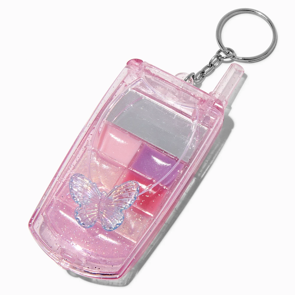 Butterfly Bling Flip Phone Lip Gloss Set