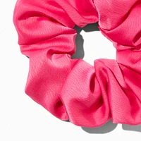 Hot Pink Satin Hair Scrunchie