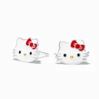 Sterling Silver Hello Kitty® Enamel Stud Earrings