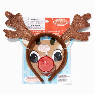Rudolph the Red-Nosed Reindeer Headband & Light-Up Nose Set