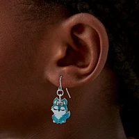 Teal Glitter Husky Acrylic Drop Earrings