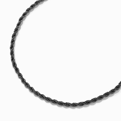 Hematite 4MM Rope Chain Necklace