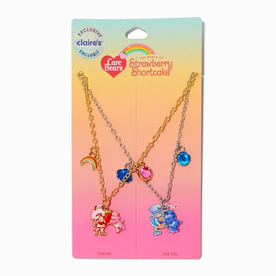 Care Bears™ x Strawberry Shortcake™ Claire's Exclusive Best Friends Pendant Necklace Set - 2 Pack