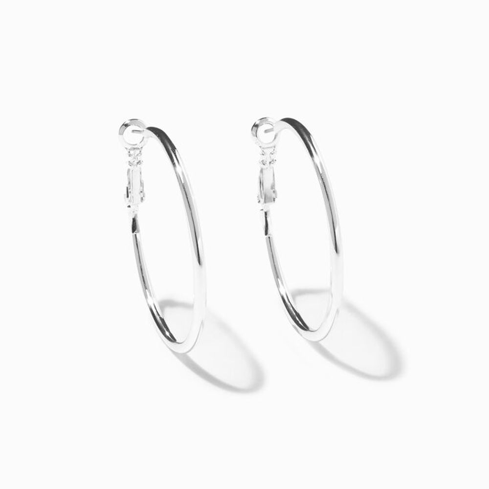 Silver 40MM Hoop Earrings