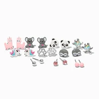 Adorable Animal Stud Earrings - 10 Pack