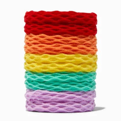 Claire's Club Rainbow Honeycomb Hair Ties - 10 Pack