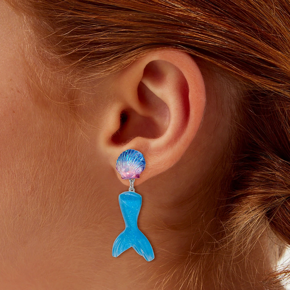 Puffy Mermaid Drop Earrings