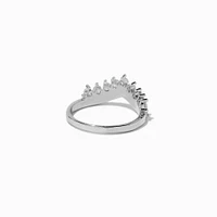 Silver Embellished Tiara Ring