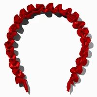 Claire's Club Red Satin Ruched Holiday Headband