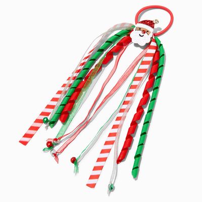 Santa Streamer Christmas Hair Tie