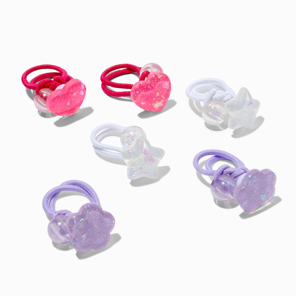 Claire's Pink Mixed Hair Ties - 6 Pack