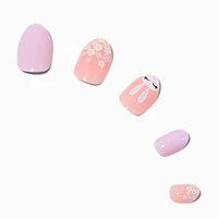 Easter Bunny Stiletto Press On Faux Nail Set - 24 Pack