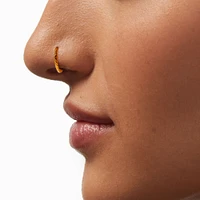 18k Gold Plated Titanium Braided 18G Clicker Hoop Nose Ring
