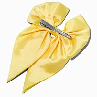 Yellow Satin Hair Bow Clip