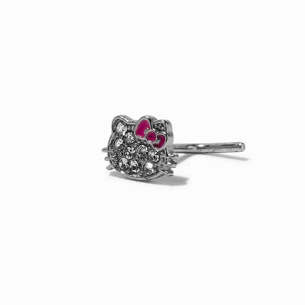 16G Hello Kitty® Stainless Steel Crystal Face Nose Stud