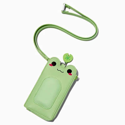 Green Frog Wallet With Lanyard