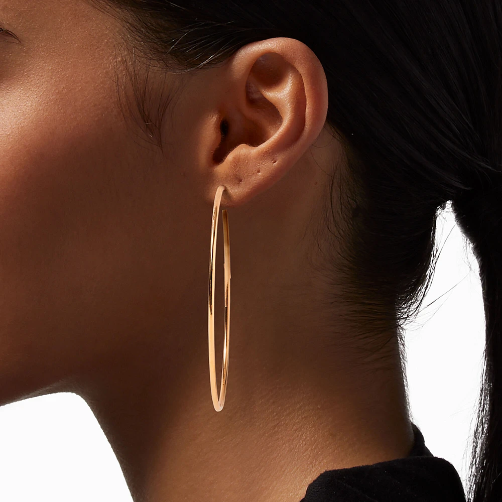 Gold-tone 80mm Hoop Earrings