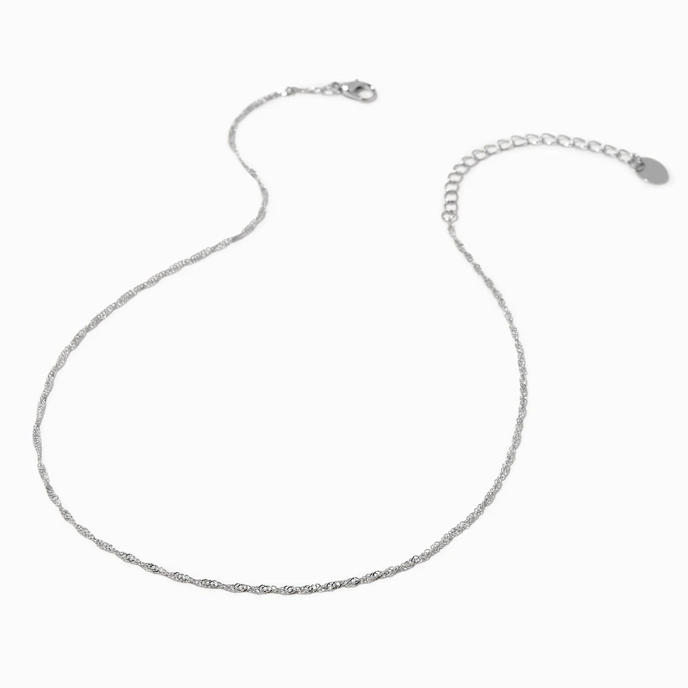 Silver Delicate Twisted Necklace