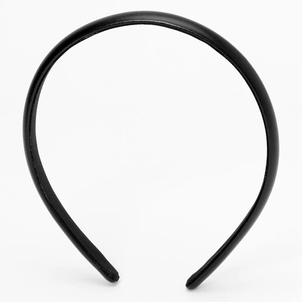 Claire's PU Thin Headband - Black
