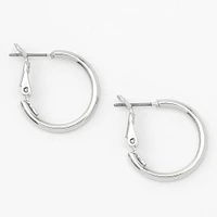 Silver-tone 20mm Tube Hoop Earrings