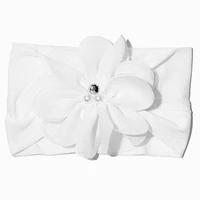 Claire's Club Special Occasion White Flower Bow Headwrap