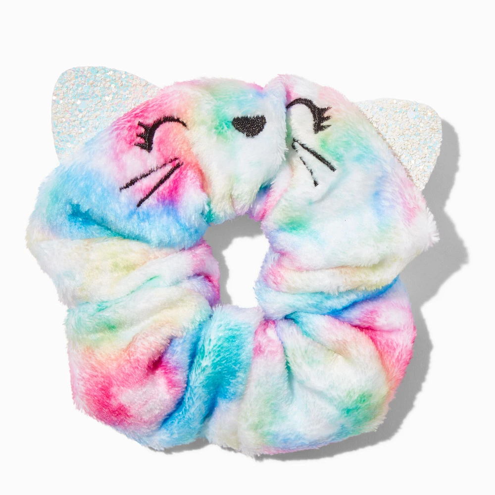 Tie Dye Furry Cat Hair Scrunchie