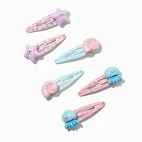 Claire's Club Seashell Snap Hair Clips - 6 Pack