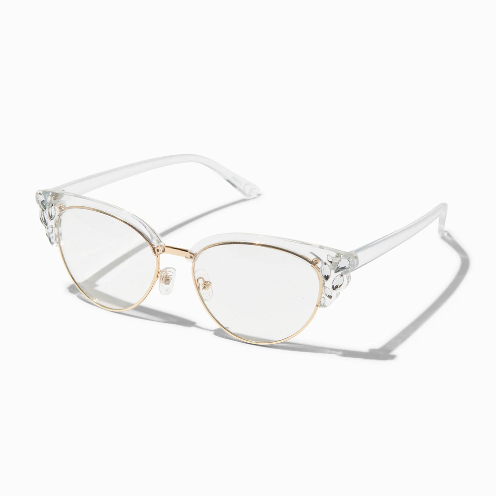 Gemstone Cat Eye Clear Lens Frames