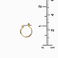 Gold-tone Squared 15mm Hoop Earrings