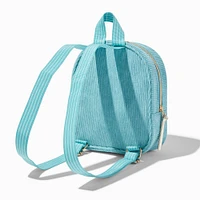 Claire's Club Blue Corduroy Woodland Backpack