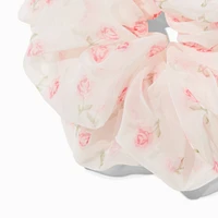 Giant Light Pink Satin Hair Scrunchie