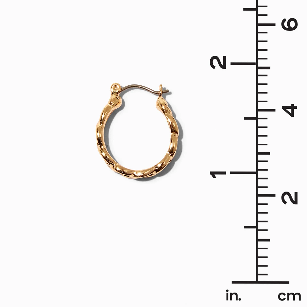 Gold 20MM Chainlink Hoop Earrings