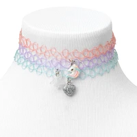 Claire's Club Glitter Charm Tattoo Choker Necklaces - 3 Pack