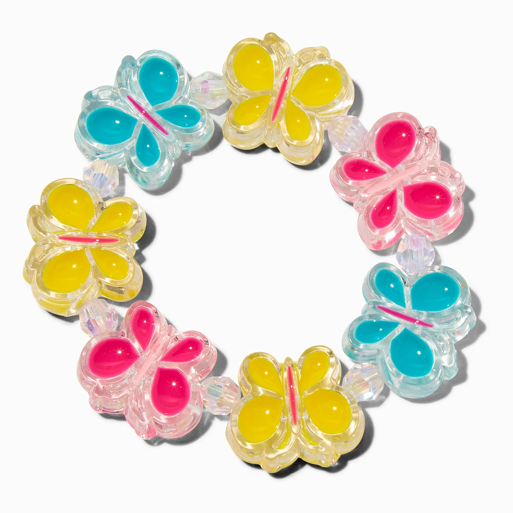 Claire's Club Butterfly Disc Stretch Bracelet