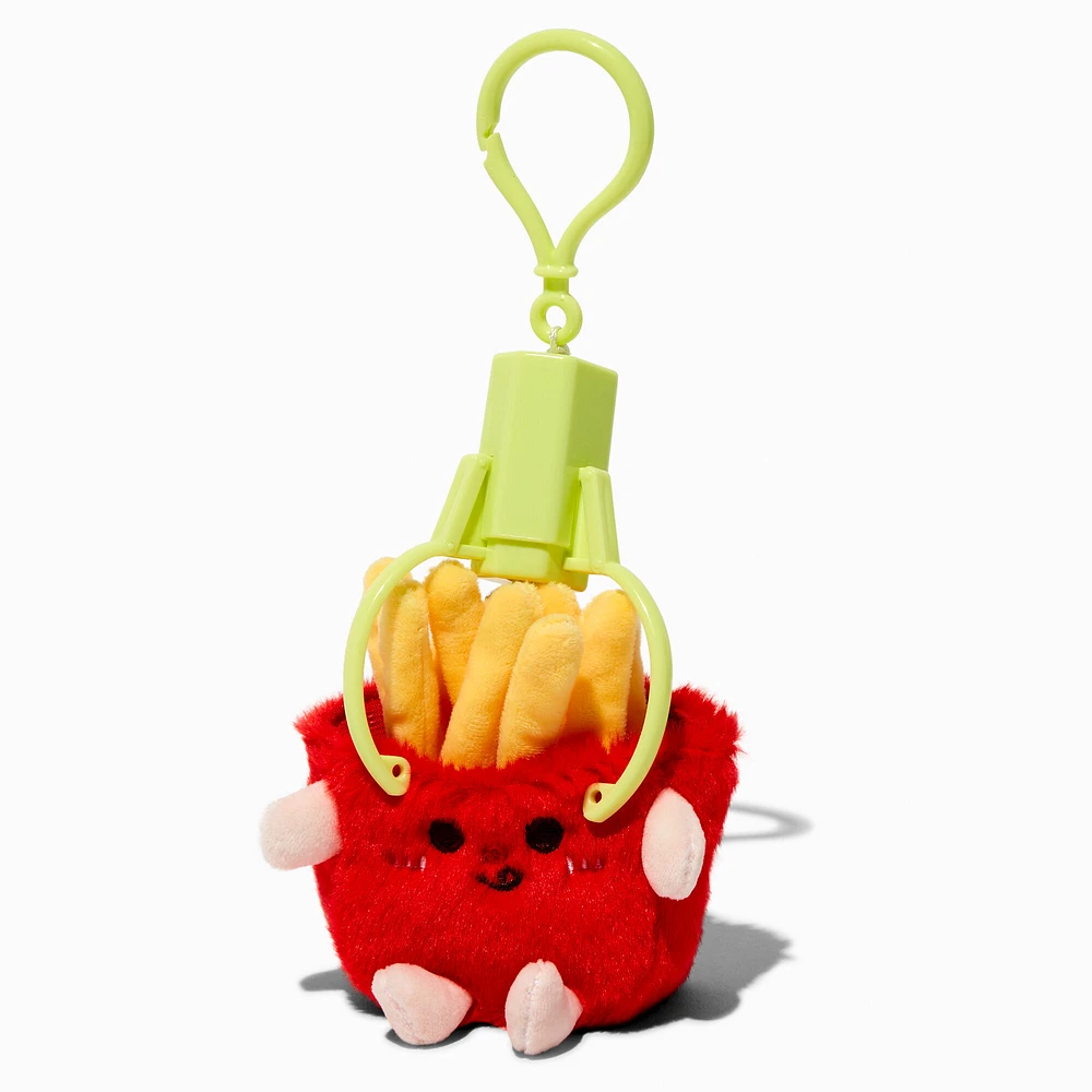 Plush French Fries Claw Machine Keychain